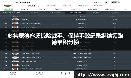 多特蒙德客场惊险战平，保持不败纪录继续领跑德甲积分榜